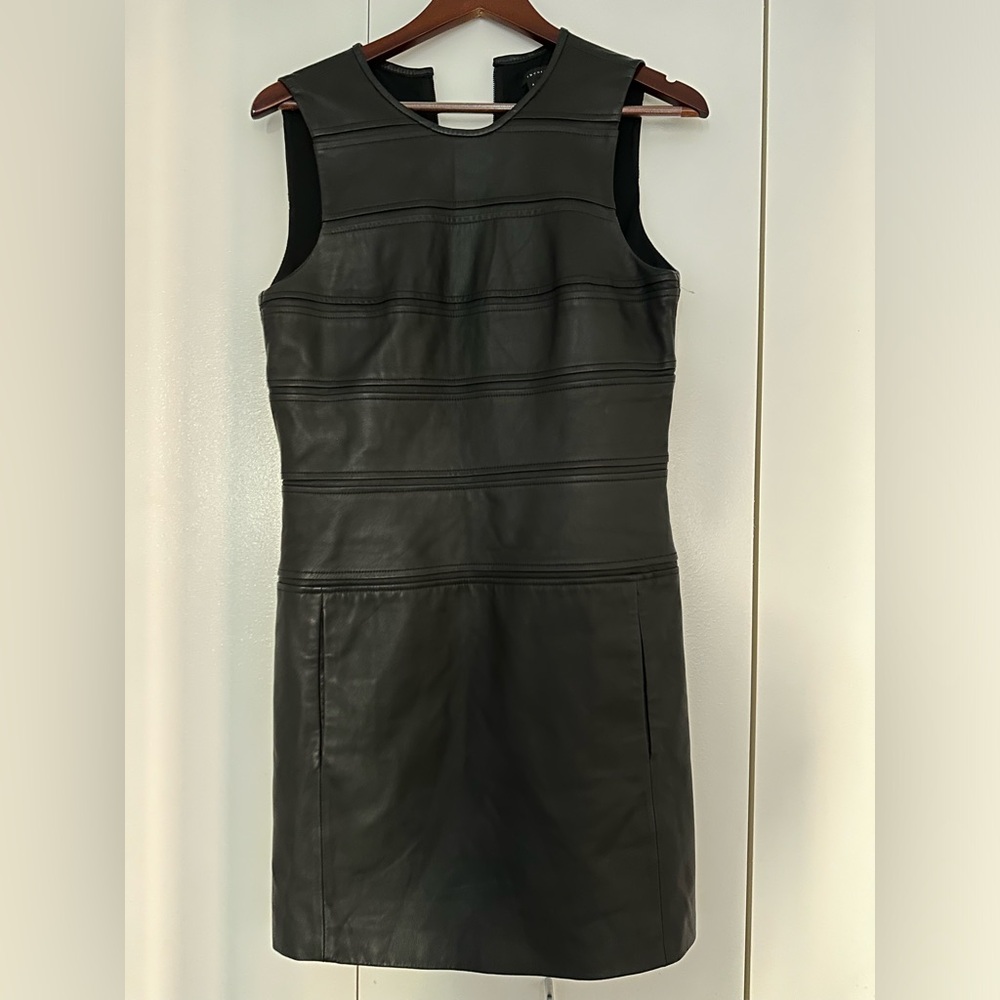 Theory lamb leather dress size 4